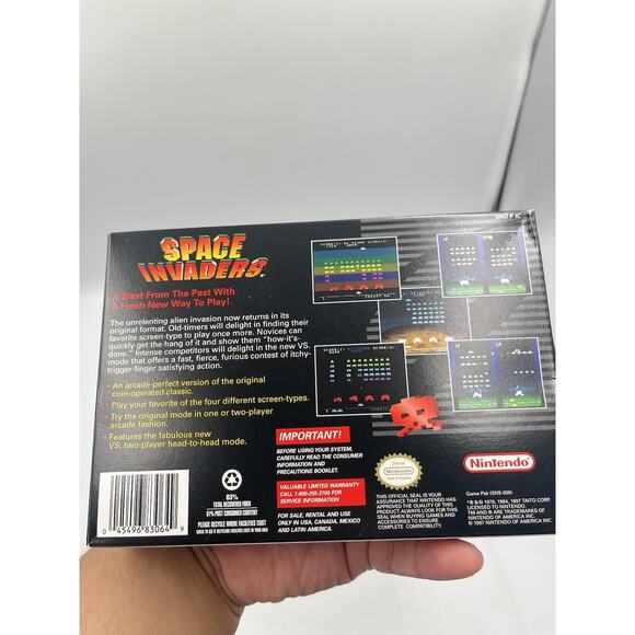 Space Invaders SNES Nintendo Complete CIB Authentic Tested 97 Arcade Classic VGC - Picture 12 of 15
